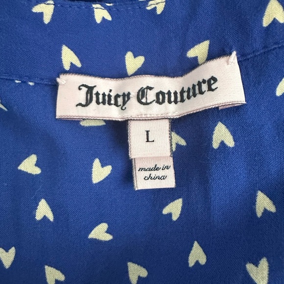 Juicy Couture Blue Button-Up Women's Top L - Picture 5 of 6